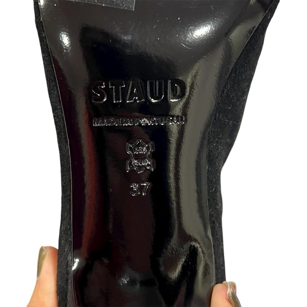 STAUD Wally Black Suede Knee High Boots in Starry Night Embellished - Picture 9 of 10